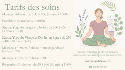 Tarifs Déli'Sourire